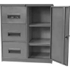 Supplywise steel filing cabinet similar to the Castor And Ladder hammertone grey steel filing cabinet with 3 drawers and 1 door.