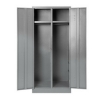 Supplywise hostel locker similar to the Castor And Ladder hammertone grey steel double hostel locker with 2 doors and 2 tiers.