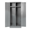 Supplywise hostel locker similar to the Castor And Ladder hammertone grey steel double hostel locker with 2 doors and 2 tiers.