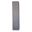 Supply Wise hostel locker similar to the Linvar hammertone grey steel hostel locker with single door and tier.