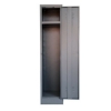 Supplywise hostel locker similar to the Linvar hammertone grey steel hostel locker with single door and tier.