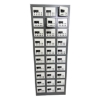 Supply Wise cell phone locker similar to the Trojan Trolley hammertone grey steel cell phone locker with 30 compartments.