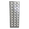 Supplywise cell phone locker similar to the Trojan Trolley hammertone grey steel cell phone locker with 30 compartments.