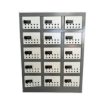 Supplywise cell phone locker similar to the Buco hammertone grey steel cell phone locker with 15 compartments.