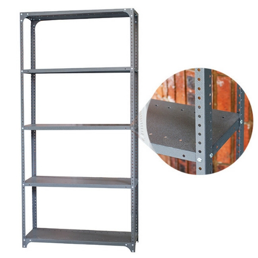 Supplywise bolt on shelving similar to the Sa Ladder hammertone grey steel shelving unit with 5 shelves, 191x91x30.5 cm.