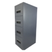 Supply Wise 4 drawer steel filing cabinet similar to the Leroy Merlin hammertone grey 4-drawer steel filing cabinet, requires assembly.