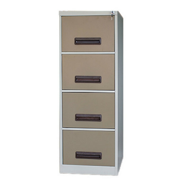 Supplywise 4 drawer steel filing cabinet similar to the Linvar ivory and karoo 4-drawer steel filing cabinet with lock.