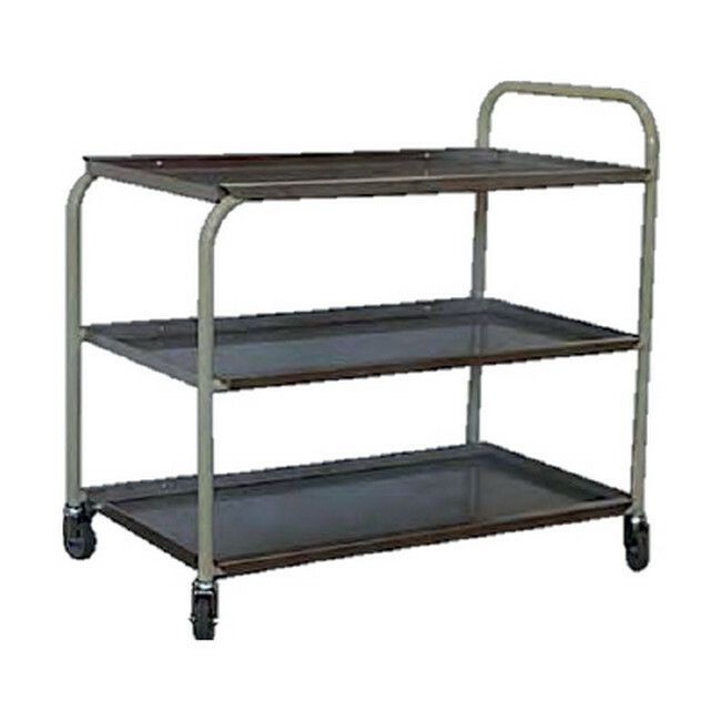 Supplywise tea trolley similar to the Game black steel tea trolley with 3 shelves, 95 x 91 x 57 cm.