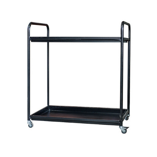 Supplywise tea trolley similar to the Sa Ladder black steel tea trolley with 2 shelves, 95 x 91 x 57 cm.