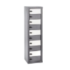 Supplywise tablet locker similar to the Builders Warehouse grey steel tablet locker with 10 compartments and latch locks.