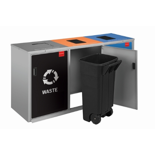SW recycling bin three, similar to recycling bin, recycling box from krost, waltons, makro.