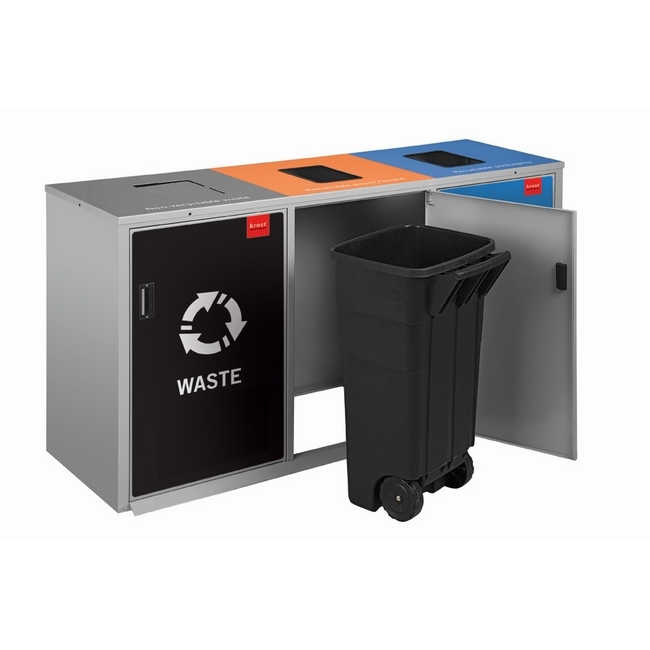 SW recycling bin three, similar to recycling bin, recycling box from krost, waltons, makro.