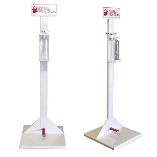 SW hand sanitiser, similar to foot dispenser, sanitiser station from first office, displayrite.