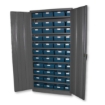 SW grey steel cabinet, similar to linbin, shelf bin, panel bin from lin bin, castor & ladder.