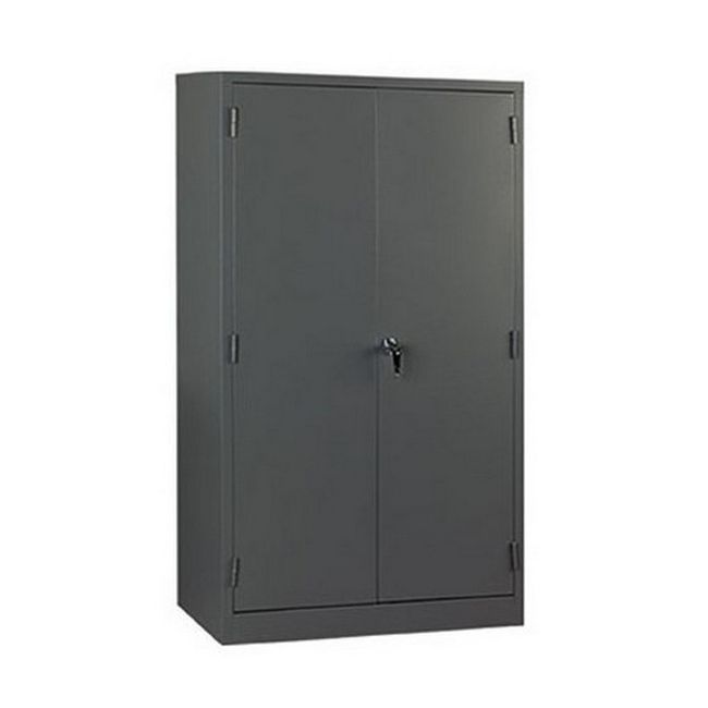 Supplywise steel stationery cupboard similar to the Makro grey steel stationery cupboard with 4 shelves and 2 doors.