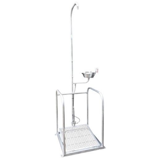 SW single column safety, similar to portable eyewash shower, laboratory shower from afrisupply,delta heatlh,.