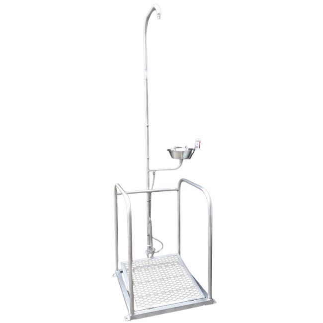 SW single column safety, similar to portable eyewash shower, laboratory shower from afrisupply,delta heatlh,.