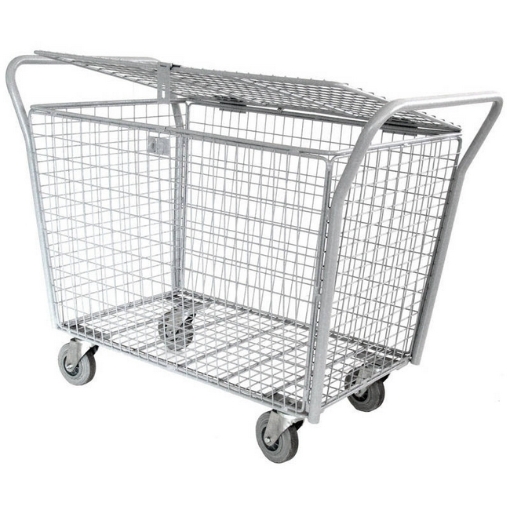 SW steel parcel trolley, similar to mesh box, parcel trolley from caslad,linvar,makro,.