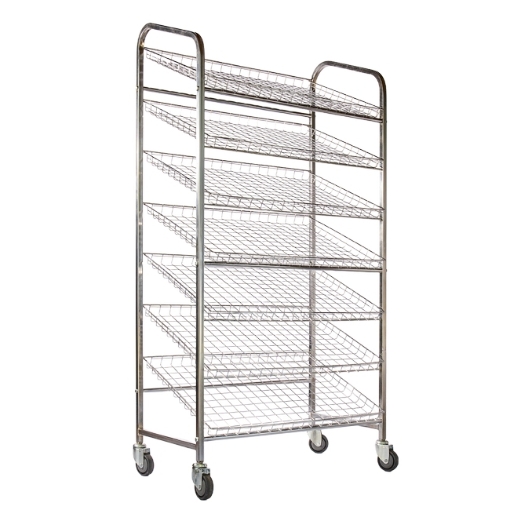 SW wire mesh bread, similar to bread trolley, display trolley from linvar,displayrite.
