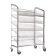 wire-mesh-bread-trolley-tqp-5-tier-chromelectplate SW wire mesh bread, similar to bread trolley, display trolley from linvar,trolleyquip.