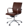 Picture of Medium Back Office Chair - Eames Flat Cushion - PU Leather - Tilt - Gas Height - Colour Options