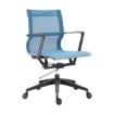 Picture of Medium Back Office Chair - Setu Replica - Black Frame - Mesh and PVC - Swivel and Tilt - Gas Height - Colour Options