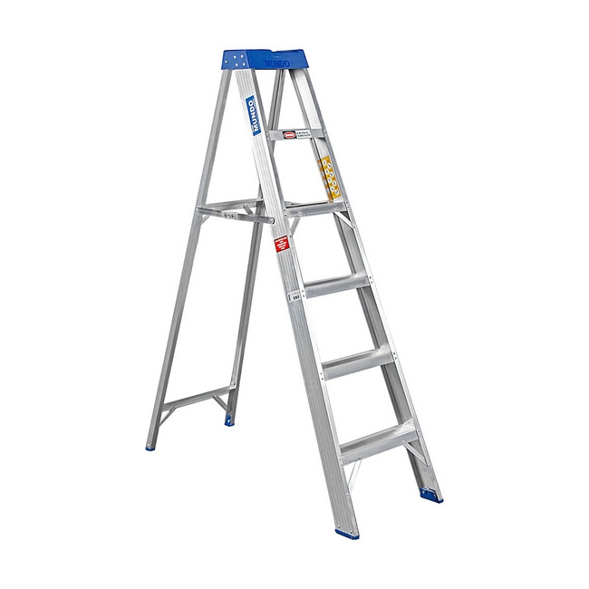 Supplywise step ladder similar to the Leroy Merlin 6-step aluminium step ladder, single sided, 1.8m height, silver.