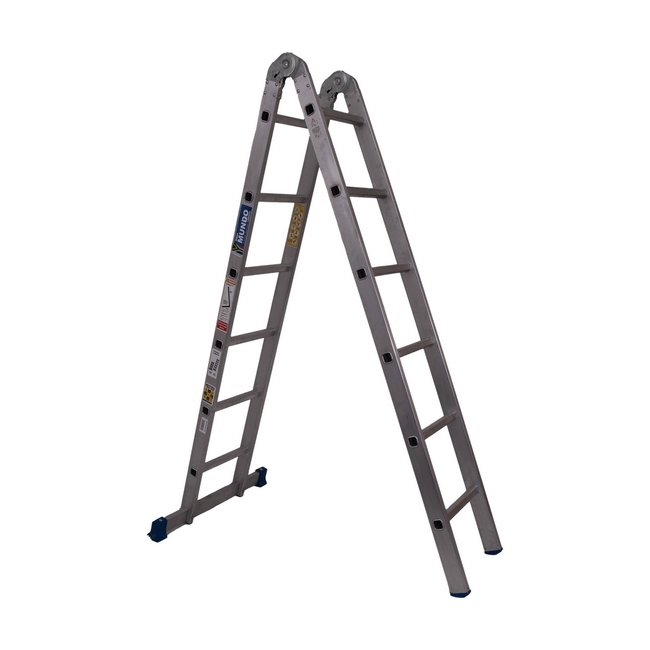 Supplywise dual purpose ladder similar to the Linvar aluminium dual purpose ladder with 6 steps, 3.65m height.