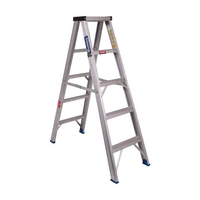 Supplywise step ladder similar to the Castor and Ladder aluminium double-sided step ladder with 3 steps, 0.78m height.