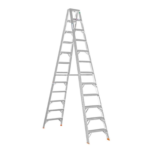 Supplywise step ladder similar to the Builders Warehouse heavy duty 12-step aluminium step ladder, double sided, 3.6m.