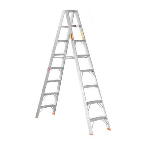Supplywise step ladder similar to the Linvar heavy duty 8-step aluminium step ladder, double sided, 2.4m.