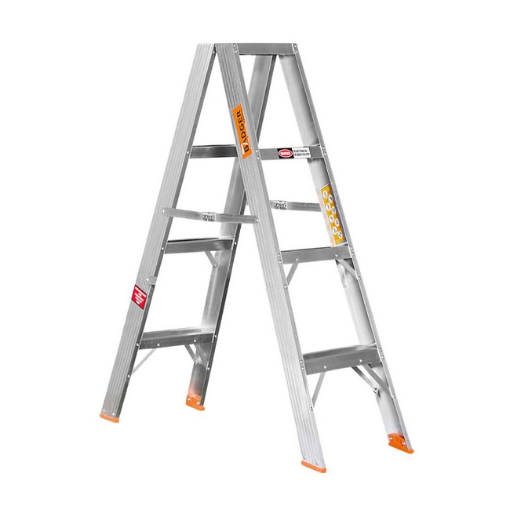 Supplywise step ladder similar to the SA Ladder heavy duty 4-step aluminium step ladder, double sided, 1.2m.