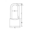 SW long shackle padlock, comparable to padlock, security padlock by bbl, rs components.