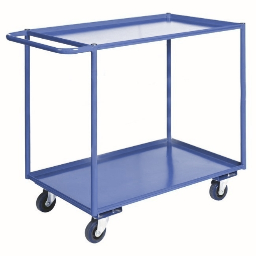 Supplywise stock picking trolley similar to the Cashbuild steel stock picking trolley with 2 shelves and 240kg capacity.