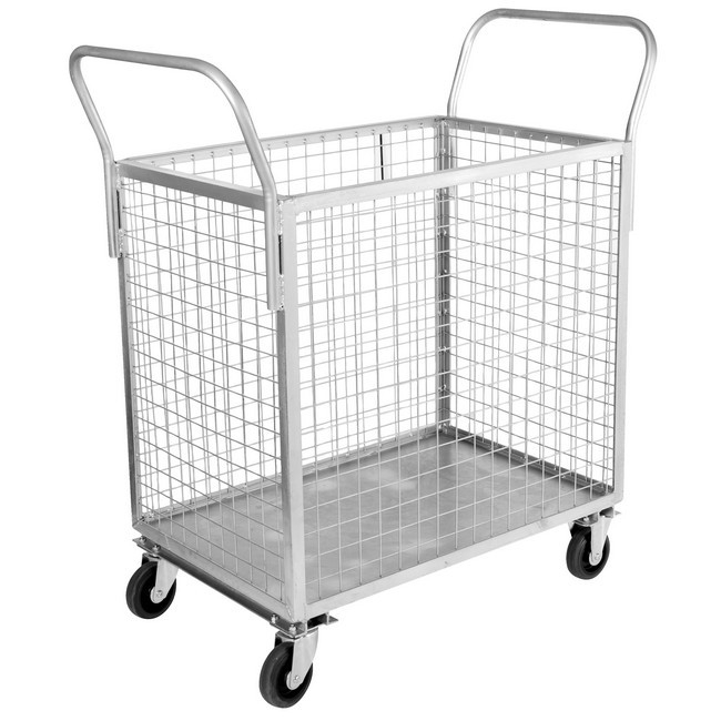 Supplywise steel trolley similar to the SA Ladder steel mesh box truck trolley with 500kg capacity, 91x61x97cm.