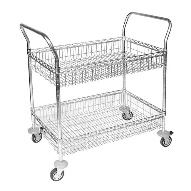 SW wire basket trolley, similar to tea trolley, steel trolley from koeberg is, displayrite.