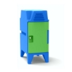 Picture of Plastic Shoe Locker - Solid Door - Stackable with Feet - 47.5 x 30 x 72 cm