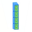Picture of Plastic Locker - Solid Door - Slant Top - 4 Tier - 45.5 x 31 x 193cm