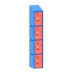 Picture of Plastic Locker - Solid Door - Slant Top - 4 Tier - 45.5 x 31 x 193cm