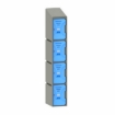 Picture of Plastic Locker - Solid Door - Slant Top - 4 Tier - 45.5 x 31 x 193cm