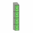 Picture of Plastic Locker - Solid Door - Slant Top - 4 Tier - 45.5 x 31 x 193cm