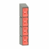 Picture of Plastic Locker - Solid Door - Slant Top - 4 Tier - 45.5 x 31 x 193cm