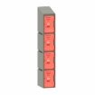 Picture of Plastic Locker - Solid Door - Slant Top - 4 Tier - 45.5 x 31 x 193cm