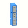 Picture of Plastic Locker - Solid Door - Slant Top - 3 Tier - 45.5 x 31 x 148 cm