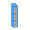 Picture of Plastic Locker - Solid Door - Slant Top - 3 Tier - 45.5 x 31 x 148 cm