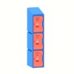 Picture of Plastic Locker - Solid Door - Slant Top - 3 Tier - 45.5 x 31 x 148 cm