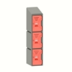 Picture of Plastic Locker - Solid Door - Slant Top - 3 Tier - 45.5 x 31 x 148 cm