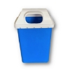 Picture of Recycle Bin with Lid - Plastic - 50L - 39 x 22 x 74 cm