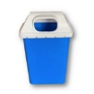 Picture of Recycle Bin with Lid - Plastic - 50L - 39 x 22 x 74 cm