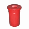 Picture of Recycle Bin with Lid - Round - Plastic - 50L - 32 (⌀) x 45 cm